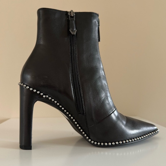 MANFIELD | Black Label Studded Leather Ankle Boots Sz 7.5/38 - Picture 3 of 5